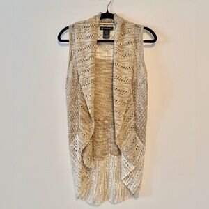 INC International Concepts Beige Knit Vest Sweater. SZ.M